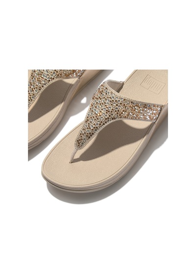 675 Platino Terlik Kadın Diğer A4l-675 Fitflop Lulu Crystal-mıx Metallıc Toe-post Platin
