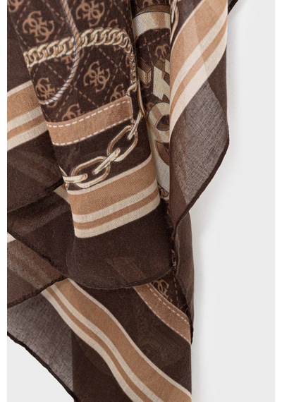 Guess Desenli 120 X 120 Cm Eşarp Aw5537pol03 Bayan Eşarp Aw5537 Pol03 Bro Kahve