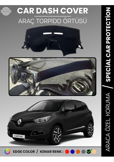 Renault Captur 1 2013-2019 Torpido Örtüsü Ön Göğüs Koruma Torpido Koruma Araca Özel Tam Uyum - 125 Stiloto