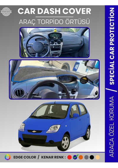 Chevrolet Spark 2009-2015 Torpido Örtüsü Ön Göğüs Koruma Torpido Koruma Tam Uyum Çatlamayı Önler - 584 Stiloto