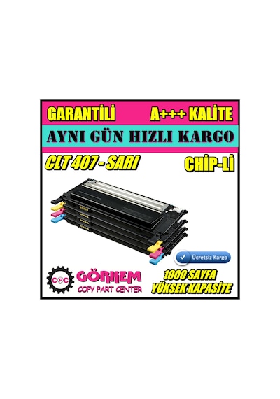 Samsung Clp325 Toner Uyumlu Sarı / Clt-Y407S N11.22900