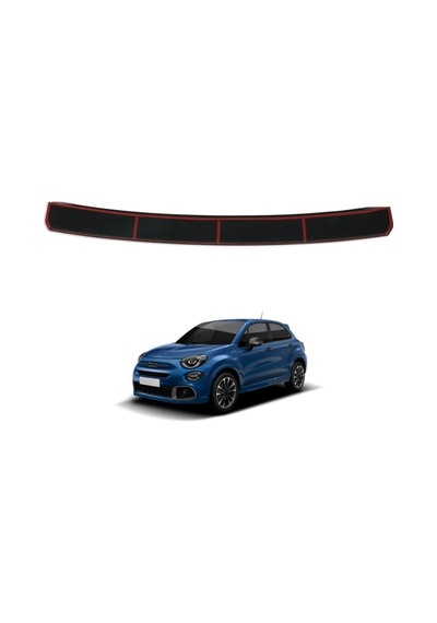 Ferrous Autoaccessories Fiat 500 X Sport İle Uyumlu Arka Tampon Üstü Koruyucu 2016 Ve Üstü