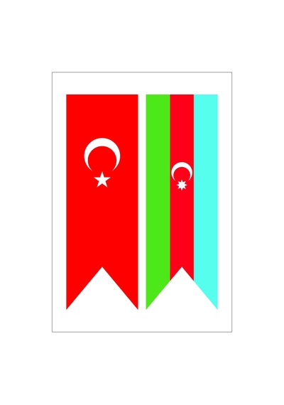 Kırlangıç Azerbaycan ve Türk Bayrağı