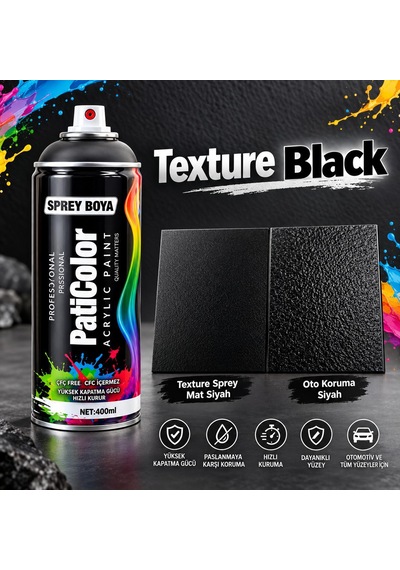 Texture Mat Siyah Marşpiyel Ayna Tampon Yan Çıta Araç İç Ve Dış Plastik Trim Boyası 0526 Mat Siyah
