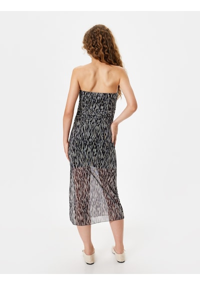 Koton Straplez Elbise Midi Drapeli Kolsuz Zebra Desenli Mini Astarlı Siyah Desenli 4sal80210ık Siyah Koton Straplez Elbise Midi Drapeli Kolsuz Zebra Desenli Mini Astarlı Siyah Desenli 4sal80210ık Siyah