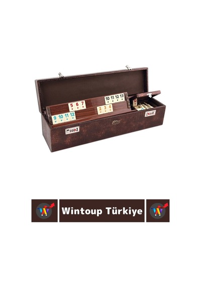 Elit Uzun Ömürlü Aile Ev Arkadaş Kahve Cafe Oyun Takımı Kilitli Çantalı Koyu Renk 101 Okey Takımı