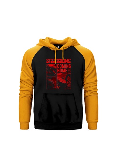 Scorpions Coming Home Sarı Renk Reglan Kol Sweatshirt / Hoodie