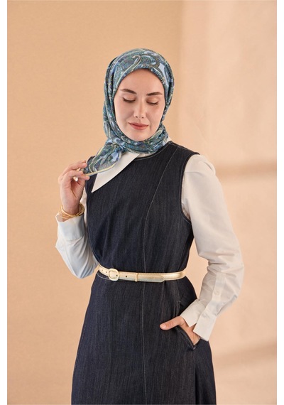 Silk Home Yaz Esintisi Eşarp 150002-04 Bebe Mavi, Taş, Butter Yellow, Yeşil
