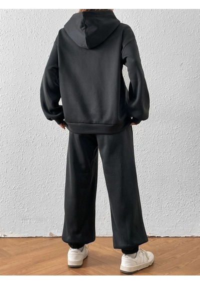 Over Thinking Eşofman Takımı Sweatshirt Jogger -füme Baskılı Oversize Şardonlu Kapüşonlu Lastik Paç Füme Over Thinking Eşofman Takımı Sweatshirt Jogger -füme Baskılı Oversize Şardonlu Kapüşonlu Lastik Paç Füme