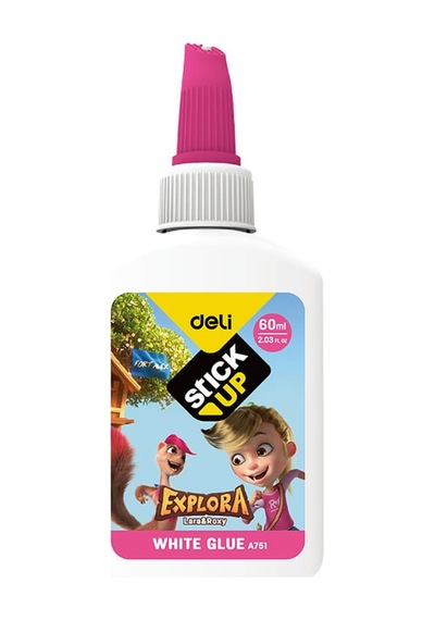 Deli Beyaz Tutkal Renkli Kapak 60 Ml A75100