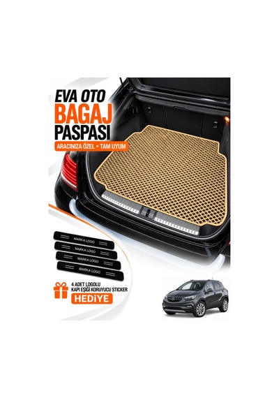 Opel Mokka-elektrikli 2023-2026 Uyumlu Eva Bagaj Paspası Araca Özel Bej
