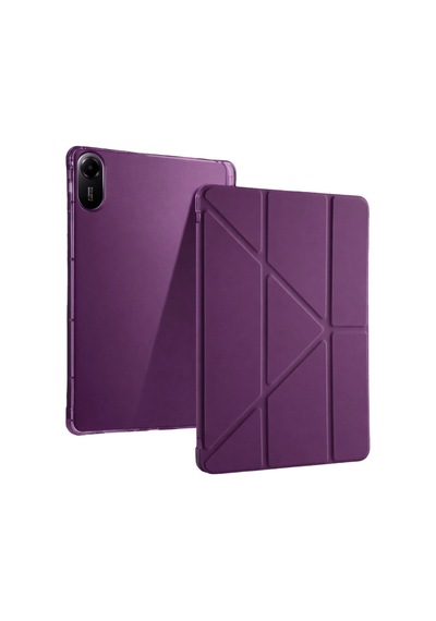Redmi Pad 2 Kalemlikli Mars Tablet Kılıfı - Mürdüm Arka Kapak
