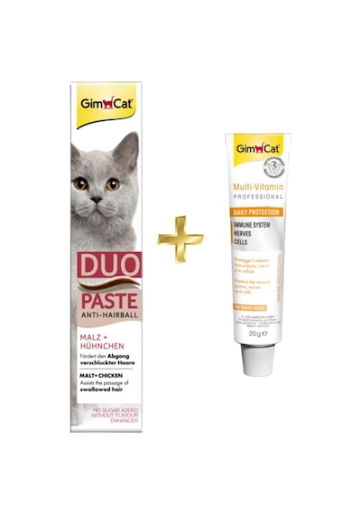 Gimcat Duo Paste Tavuklu Malt Kedi Macunu 50 G + Gimcat Multivitamin
