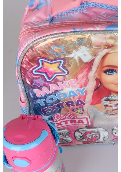 X Dekomus Lisanslı Barbie Extra Glam Collection Tek Bölmeli Küçük Boy 35 Cm Anaokul Çantası Ve 500 Ml Matara Seti Altın