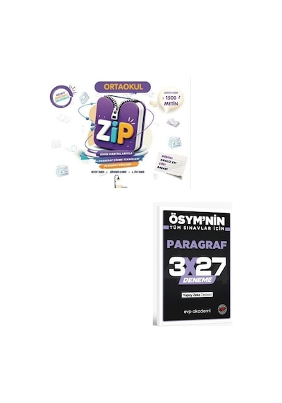 Edebiyat Sokağı 2027 Ortaokul Zihin Haritalarıyla Zip Paragraf Beceri Temelli Soru Bankası+ Evp Akademi Paragraf