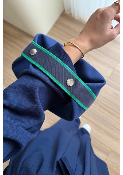 Ka Hijab Premium Hırkalı Rayon Takım - Lacivert