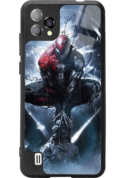Reeder P13 Blue Plus 2022 Spiderman Tasarımlı Glossy Telefon Kılıfı Siyah