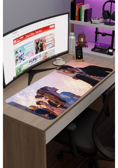 Bridgerton V4 90x40 Xxl Gaming Kauçuk Kaymaz Taban Mouse Pad Fare Altlığı