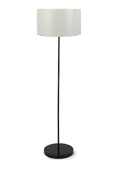 Metal Klasik Tek Ayaklı Lambader Siyah Beyaz Ml723