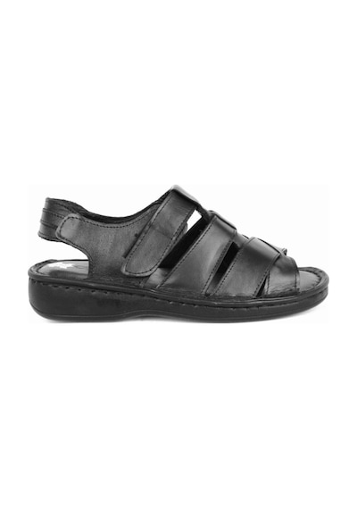 Moda Ayakkabı 5236 Deri Erkek Sandalet Ayakkabı Siyah