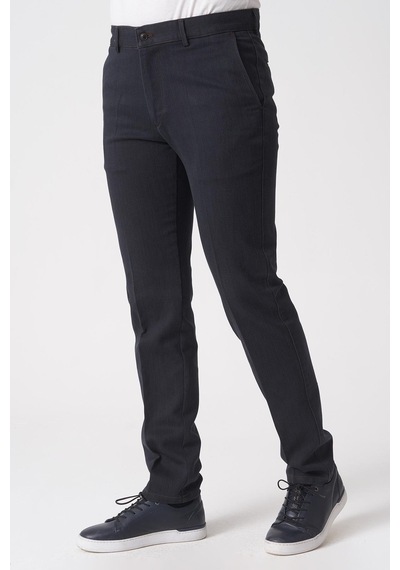 Whitw Stone Brasília P1032 Cosmos Pamuklu Slim Fit Pantolon Siyah Siyah