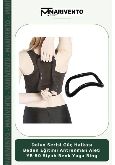 Delux Serisi Güç Halkası Beden Eğitimi Antrenman Aleti Yr-50 Siyah Renk Yoga Ring