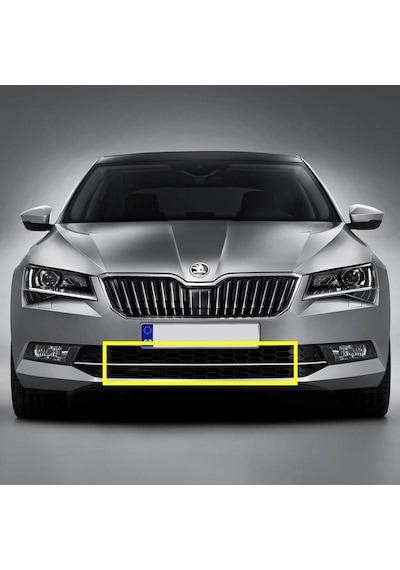Skoda Superb 3 15-19 Ön Tampon Orta Izgara Krom Çıtalı 3v0853677
