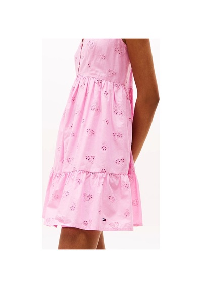 Tommy Jeans Tjw Broderıe Anglaıse Dress Kadın Pembe Elbise Dw0dw21165u06 Pembe