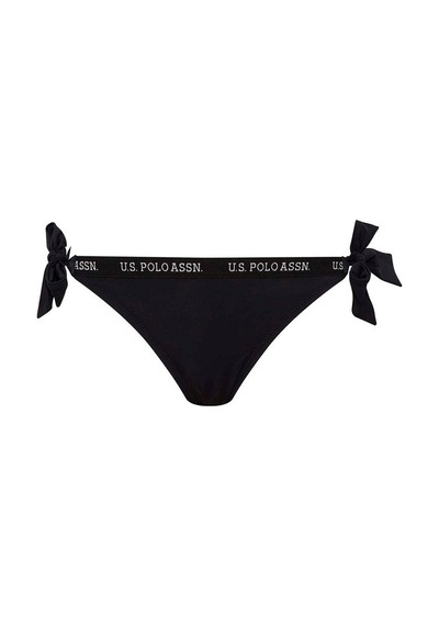 U.S. Polo Assn. Kadın Siyah Kalın İpli Bikini Alt 21509