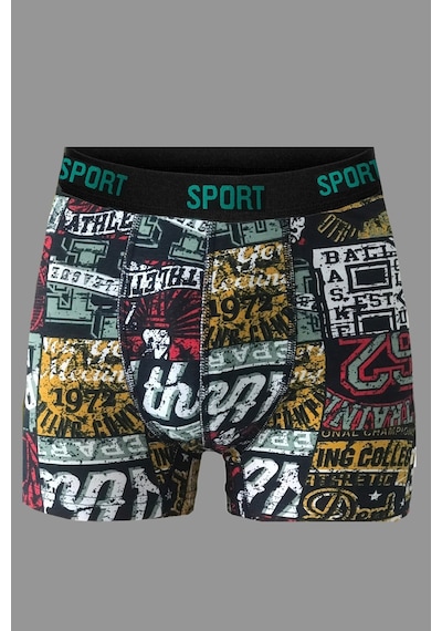 Vien&Karl Erkek Desenli Premium Penye Pamuklu Likralı Boxer - 10'lu Set Vk-10'lu Desenli Set