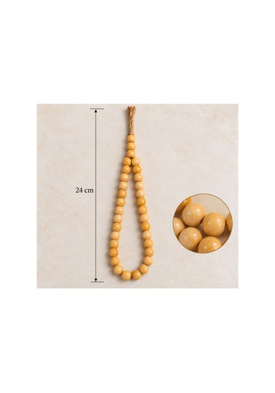 Doğal Ahşap Boncuklu Dekoratif Tesbih 24 Cm Rustik Ev Dekorasyonu Ve Hediyelik Süs Bej - 938392576 Bej - 938392576 Bej