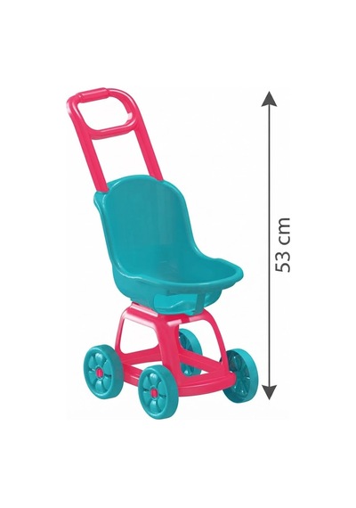 Oyuncak Bebek Arabası 53 Cm Ergonomik Hafif Ve Güvenli Gelişim Destekleyici Evcilik Oyuncağı