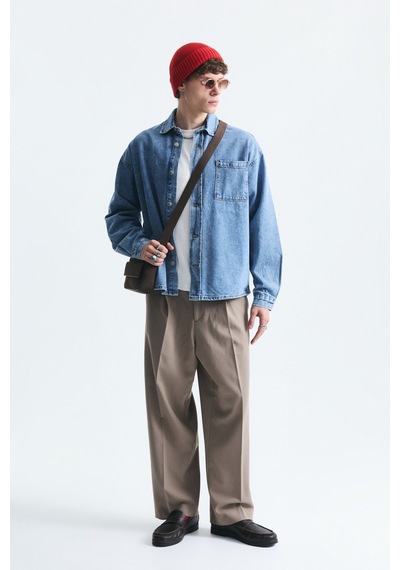 Vamos Oversize Denim Gömlek K.mavı