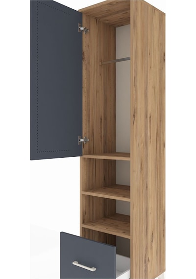 Hyperion Dolap 3 Raflı Tek Çekmeceli Tek Askılı 44x44x195 Çam-antrasit Atlas Çam Hyperion Dolap 3 Raflı Tek Çekmeceli Tek Askılı 44x44x195 Çam-antrasit Atlas Çam