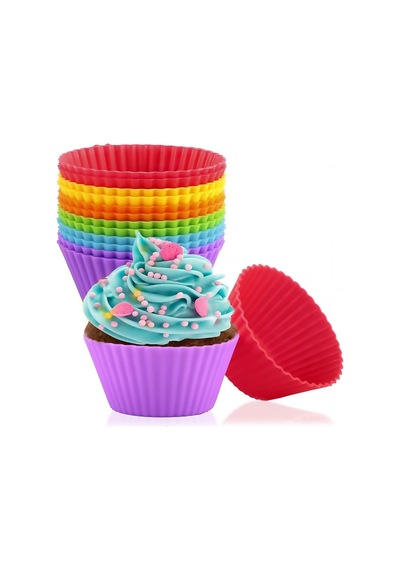 6'Lı Silikon Muffin Kalıbı.6'Lı Renkli Silikon Muffin Kek Kalıbı