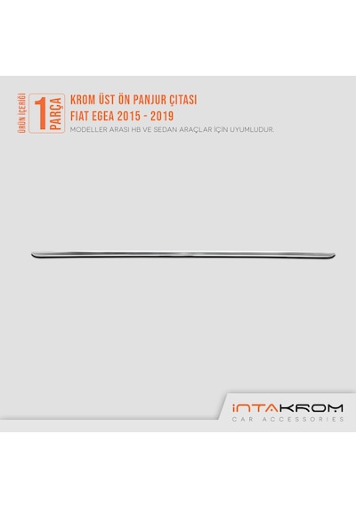 intakrom Fiat Egea Krom Üst Ön Panjur Çıtası 2015 - 2019 - Hb - Sd N11.4500