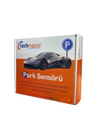 Dijital Ekranlı Araç Park Sensörü Ses İkazlı 4 Sensörlü Siyah