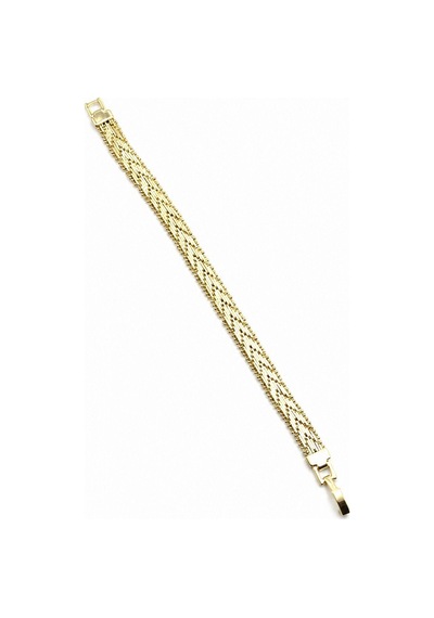 Geniş Kesim Hasır Model Xuping Bileklik - Gold