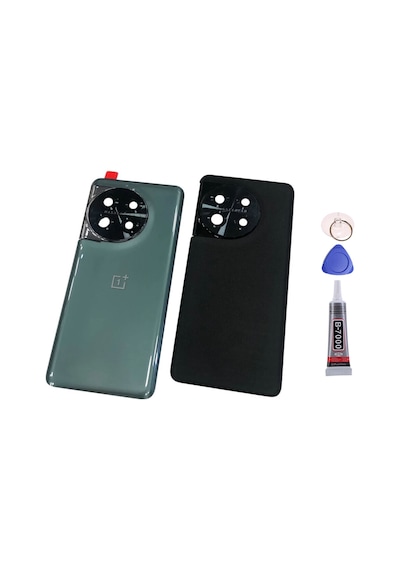 One Plus 11 Yeşil Arka Kapak Batarya Kapağı Pil Kapağı Yapışkan Ve Sökme Aparatıyla Beraber Full Set Yeşil