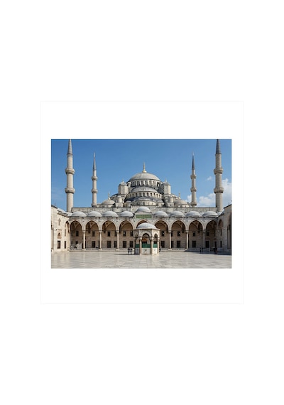 Mavi Cami Ve Gökyüzü Dekoratif Mdf Tablo