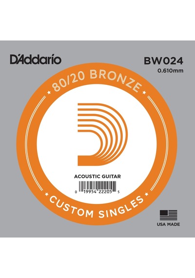 D'addario Bw024 Akustik Gitar Tek Tel G-sol - 80/20 Bronze