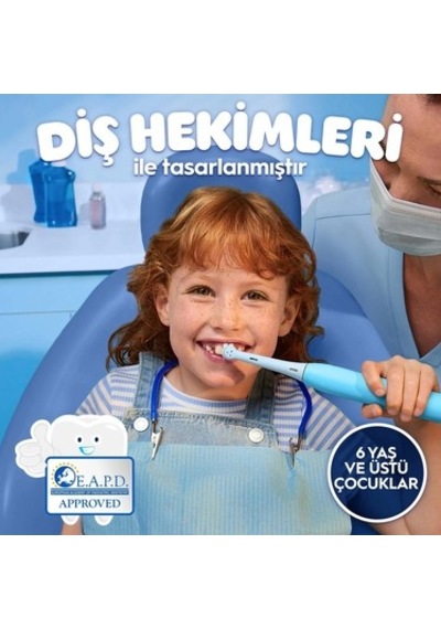 Çocuklar İçin Ekstra Yumuşak Şarjlı Diş Fırçası Mavi
