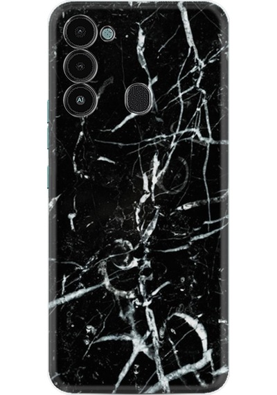 Tecno Spark 8C Kılıf Resimli Silikon Black Marble 3 1382