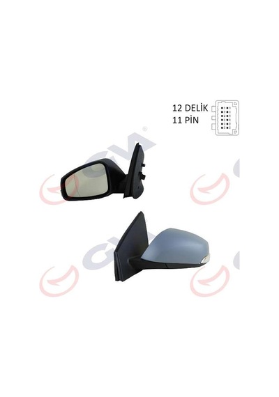 DIS DIKIZ AYNASI SOL MEGANE-FLUENCE 08 ELEKTRIKLI ISITMALI SINYALLI KATLANIR SENSORLU ISITMALI ASTARLI ASFERIK 11 FIS VM-6138EBSAL GVA 1011324 OEM