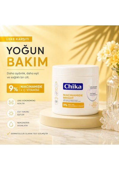 Chika Med + Niasinamid Leke Karşıtı Nemlendirici Bakım Kremi 400 Ml