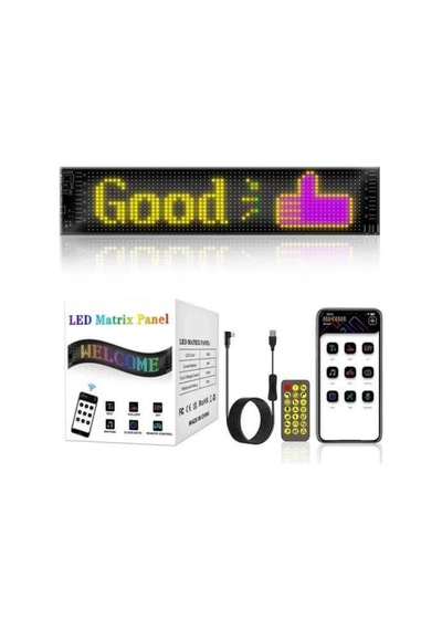 Led Matrix Bluetooth Bağlantılı Araç Camına Uygun Pixsel Görünümlü 16x96 Pixel Standart 94825263