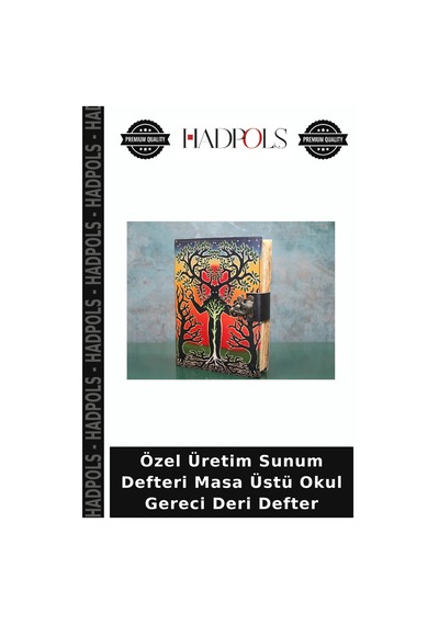 Özel Üretim Sunum Defteri Masa Üstü Okul Gereci Deri Defter Çok Renkli