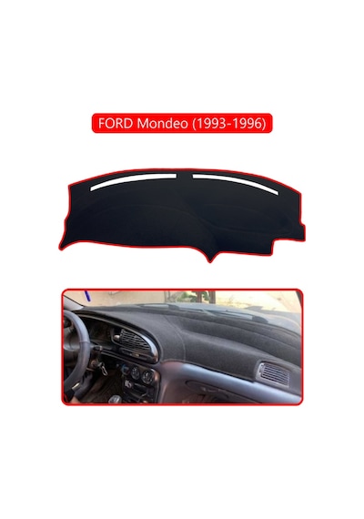 Ford Mondeo 1993-1996 Torpido Koruma Halısı Kırmızı Kenar