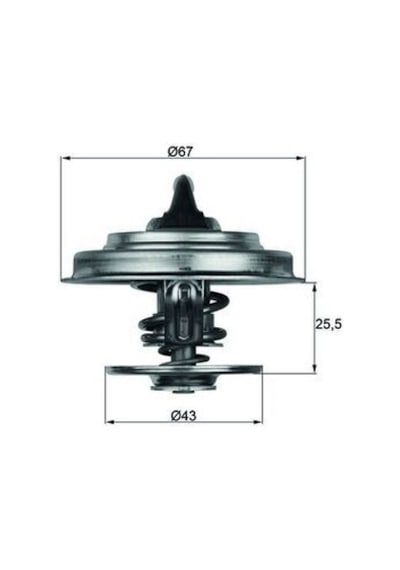 Mahle Termostat 87 C Mercedes M102 M103 Om615 Om904 W201 W202 W124 W210 W140 . Axor 1838 Tx1887d A1102000515