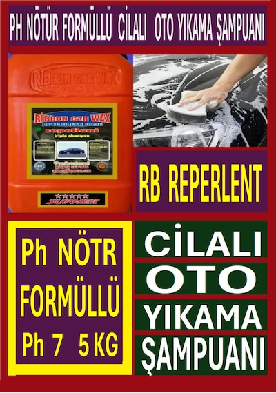 Reperlent Ph Nötr Formüllü Cilalı Oto Yıkama Şampuanı 5 Kg
